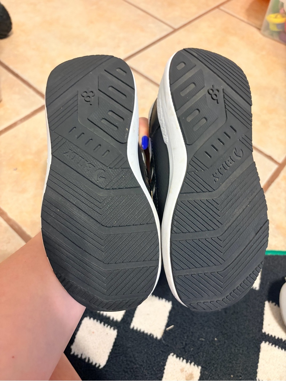 Kids Black and White Casual Sneakers - Comfortable Everyday Play - Picture 3 of 3